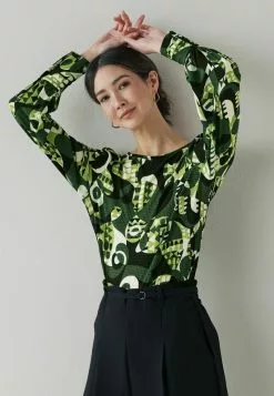 Next Damen CUFF - Bluse - Green Print