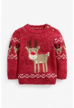 Next Kinder CHRISTMAS REINDEER - Strickpullover - Red