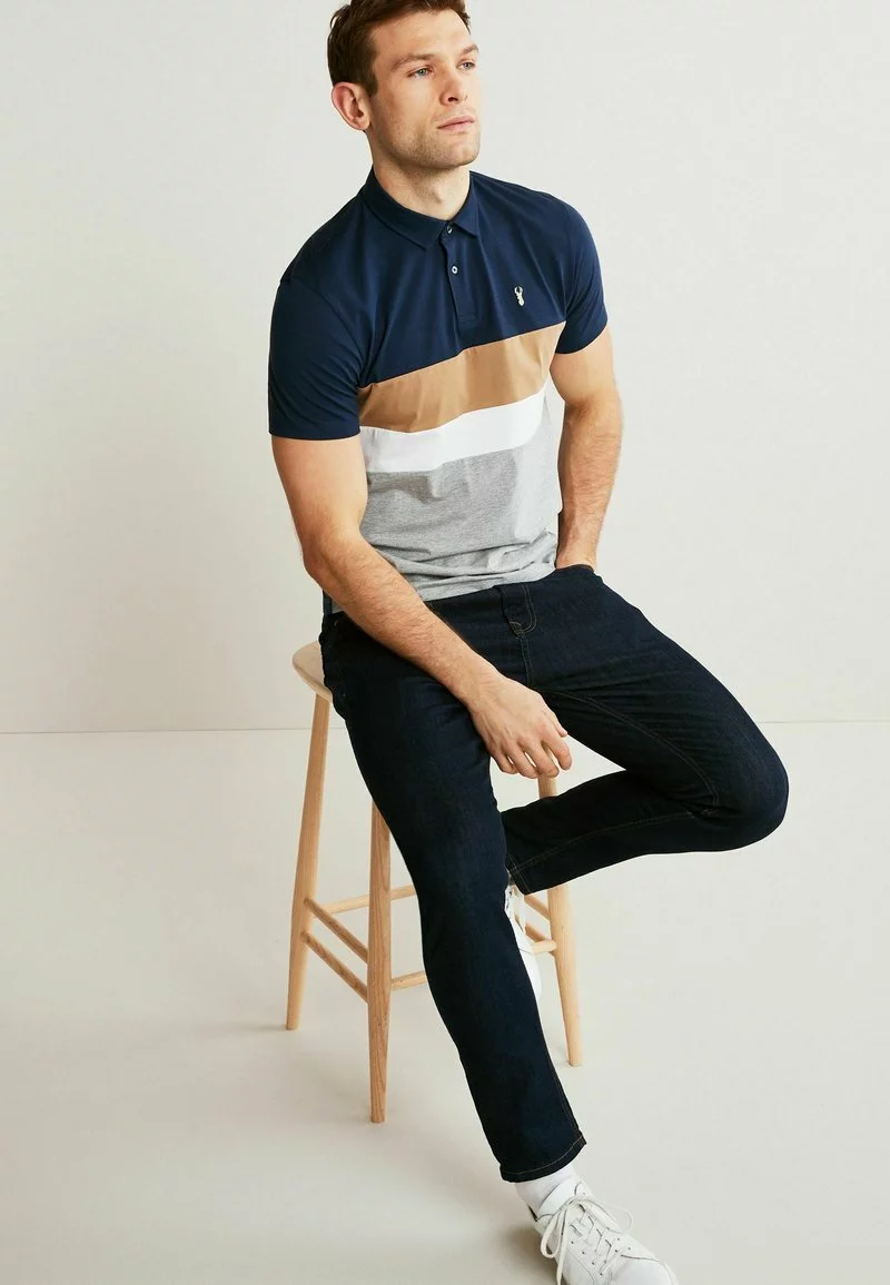 Next Herren CHEST BLOCK - Poloshirt - Navy Blue Grey 4 Next Herren CHEST BLOCK - Poloshirt - Navy Blue Grey – Bild 4