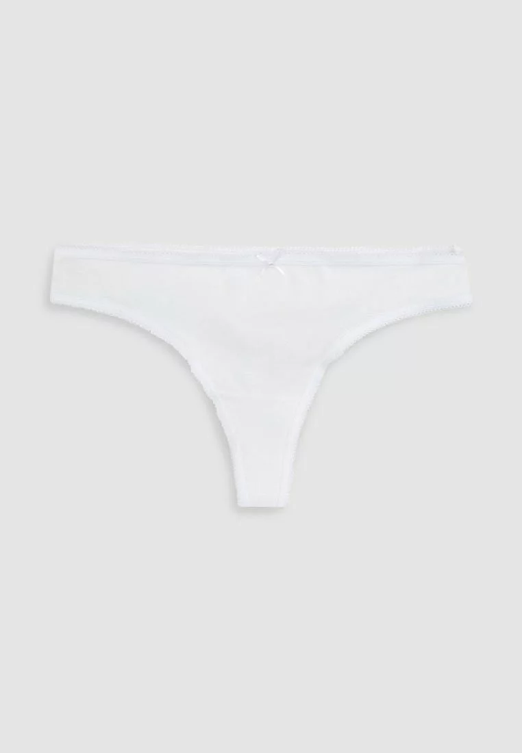 Next Damen COTTON KNICKERS SEVEN PACK-THONG - String - White 8 Next Damen COTTON KNICKERS SEVEN PACK-THONG - String - White – Bild 8