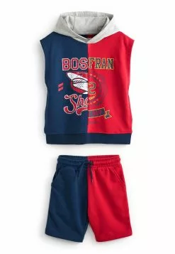 Next Kinder SPLIT SPORTY - Kapuzenpullover - Navy Blue Red