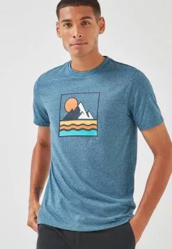 Next MOUNTAIN GRAPHIC - T-Shirt Print - Blue | Herren