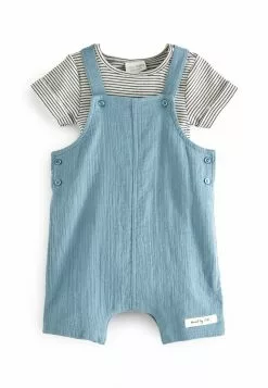 Next 2 PIECE CRINKLE SET - T-Shirt Print - Navy Blue | Kinder