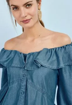 Next Damen LONG SLEEVE - Jeanskleid - Blue -Next Großes Kaufhaus 8558cc0988f743468dd58e62fdbaee8b