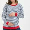 Next Damen MATERNITY LONG SLEEVE STRIPED - Langarmshirt - Blue