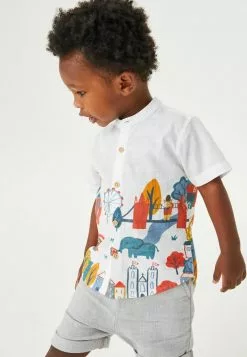 Next Kinder BORDER PRINT SHORT SLEEVE - Hemd - White