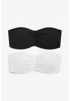 Next Damen JAMIE COTTON BANDEAU BRAS 2 PACK - Trägerloser/variabler BH - Black