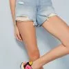 Next Damen MINI - Jeans Shorts - Bleach Blue