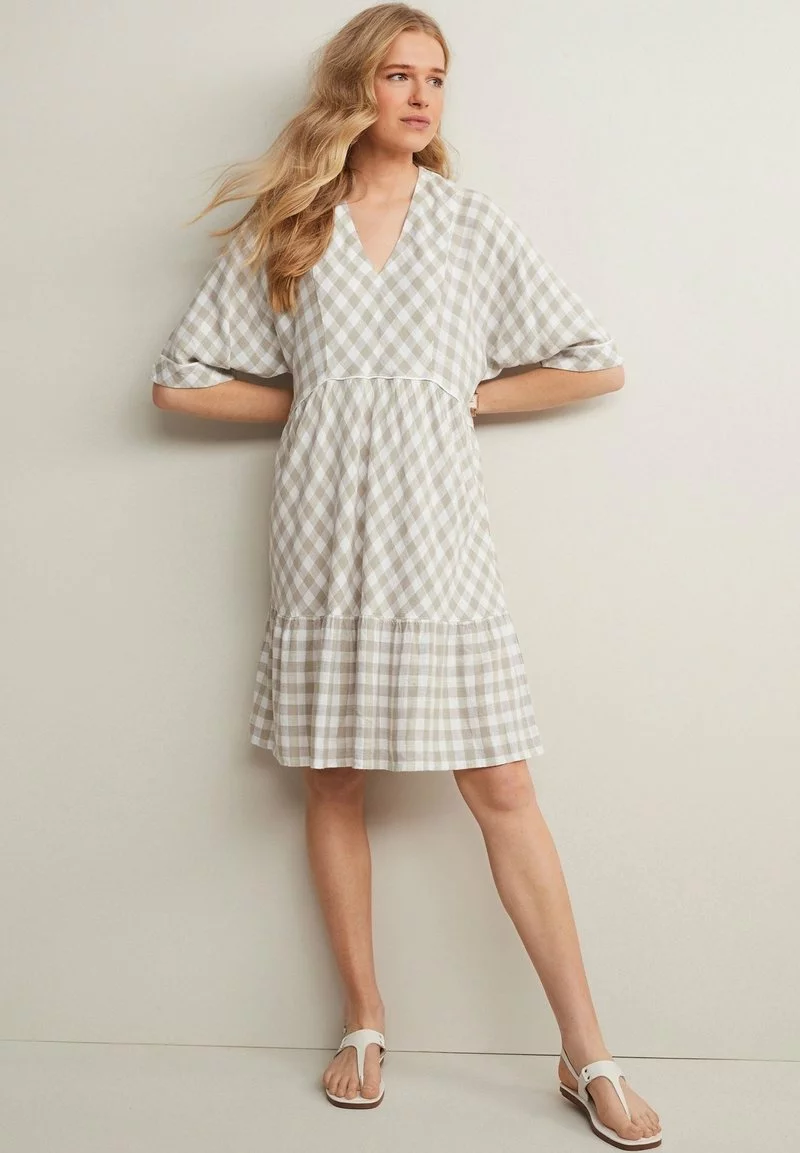 Next Damen KAFTAN - Freizeitkleid - Sage Green Gingham 1 Next Damen KAFTAN - Freizeitkleid - Sage Green Gingham