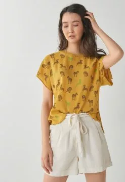 Next Damen T-Shirt Print - Ochre