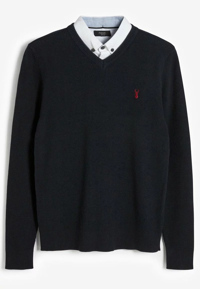 Next Herren MOCK - Strickpullover - Blue 4 Next Herren MOCK - Strickpullover - Blue – Bild 4