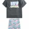 Next Kinder NEW YORK GRAFFITI SET (3-16YRS) - Shorts - Charcoal
