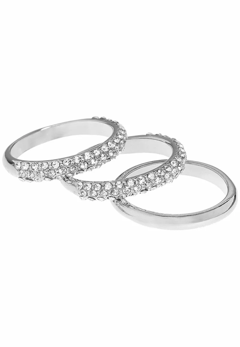 Next Damen 3 PACK - Ring - Silver 1 Next Damen 3 PACK - Ring - Silver