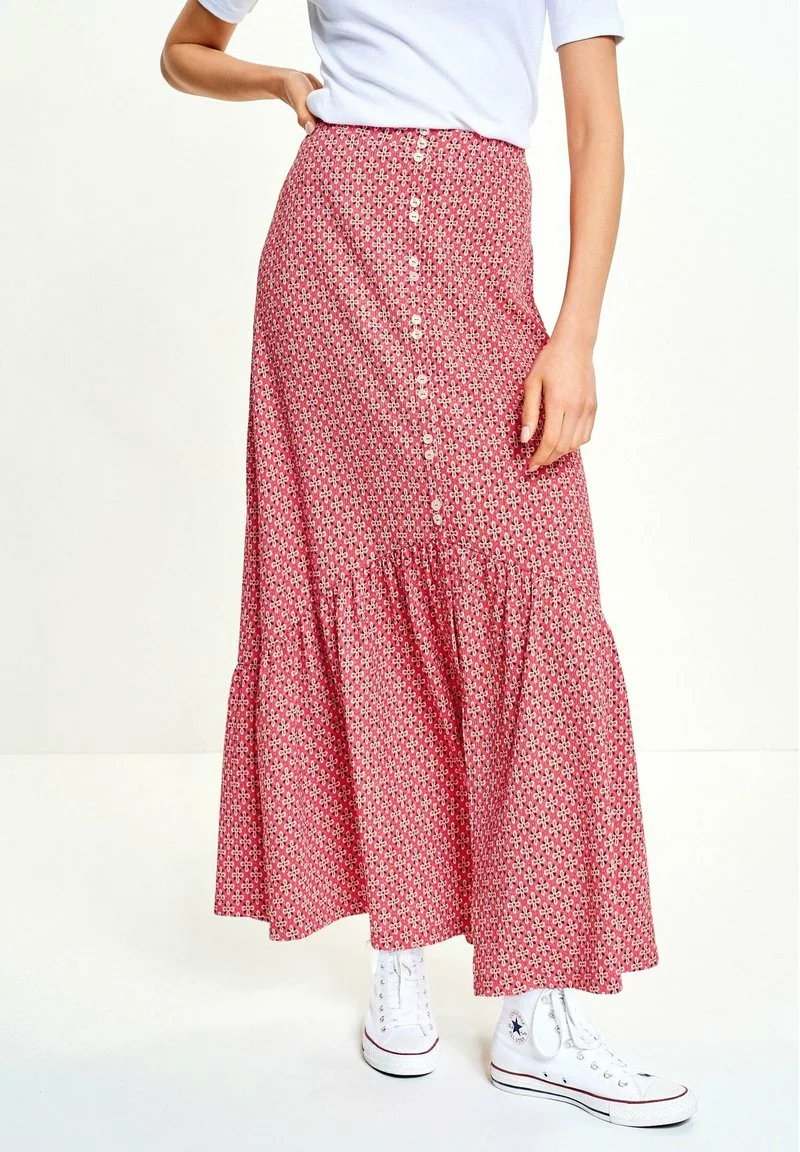 Next Damen Maxirock - Jubilee Red Geometric Print 1 Next Damen Maxirock - Jubilee Red Geometric Print