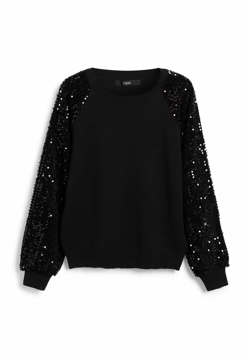 Next Damen SEQUIN - Strickpullover - Black 3 Next Damen SEQUIN - Strickpullover - Black – Bild 3