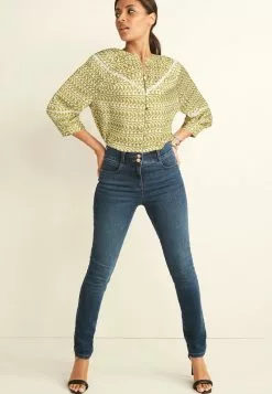 Next Damen LACE TRIM - Bluse - Yellow