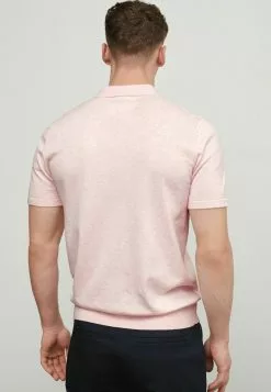 Next Poloshirt - Pink Marl With Stag Embroidery | Herren