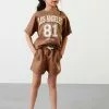Next Kinder SET - Shorts - Chocolate Brown