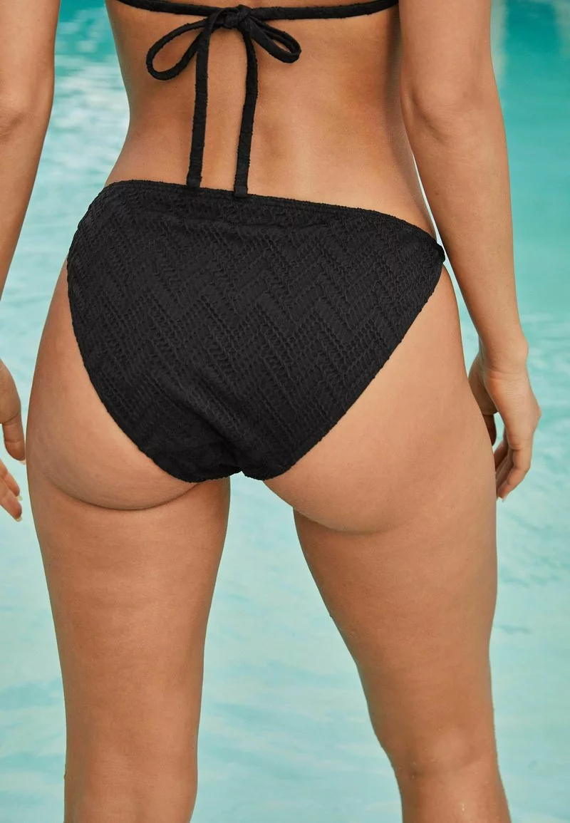 Next Damen ZIG ZAG TEXTURED TANGA - Bikini-Hose - Black 2 Next Damen ZIG ZAG TEXTURED TANGA - Bikini-Hose - Black – Bild 2