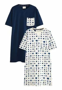 Next Damen 2 PACK - Nachthemd - Blue White Ikat Print