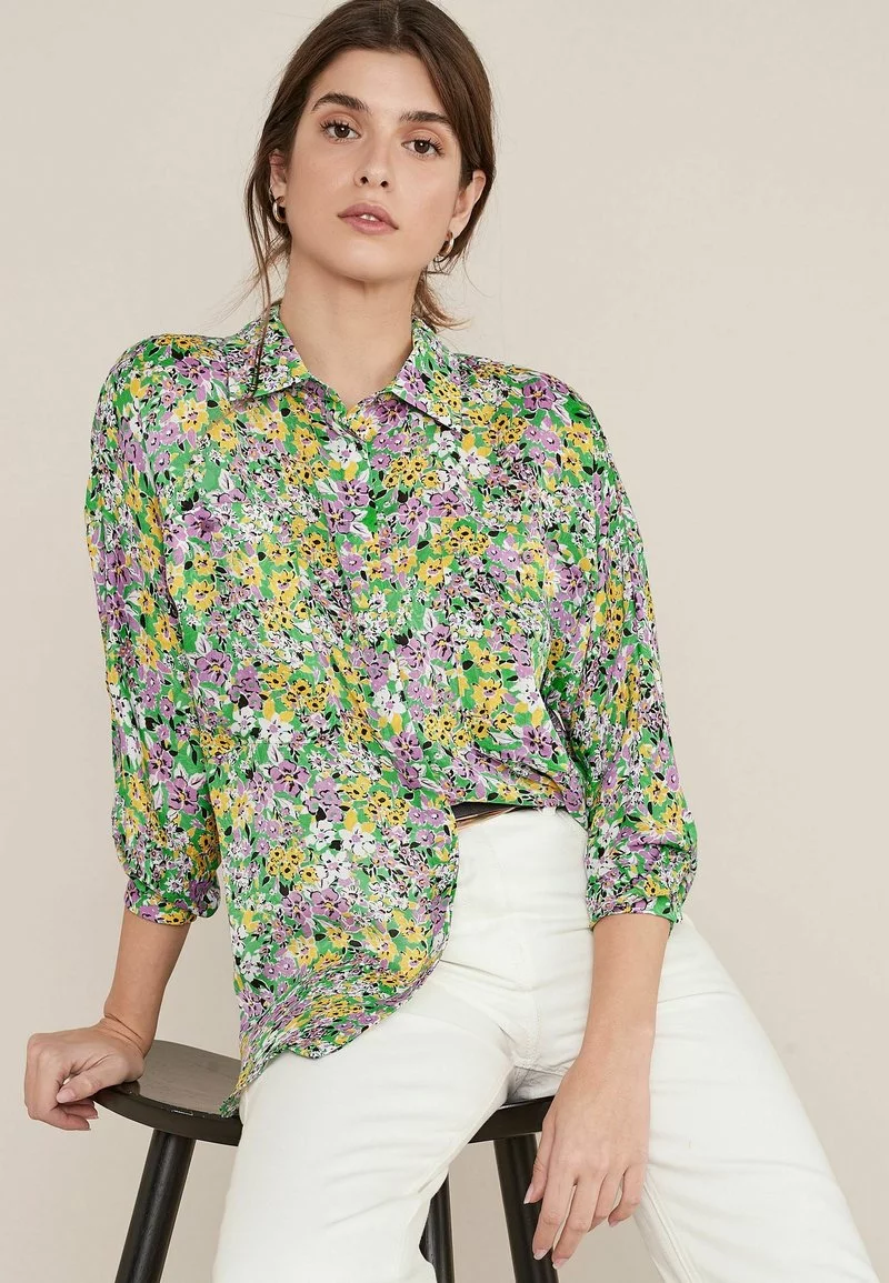 Next Damen JACQUARD - Hemdbluse - Green 3 Next Damen JACQUARD - Hemdbluse - Green – Bild 3