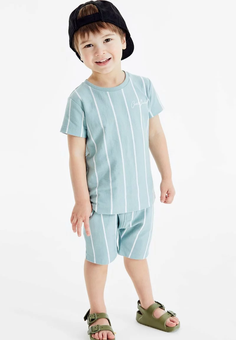 Next Kinder VERTICAL STRIPE SET - Shorts - Blue 1 Next Kinder VERTICAL STRIPE SET - Shorts - Blue