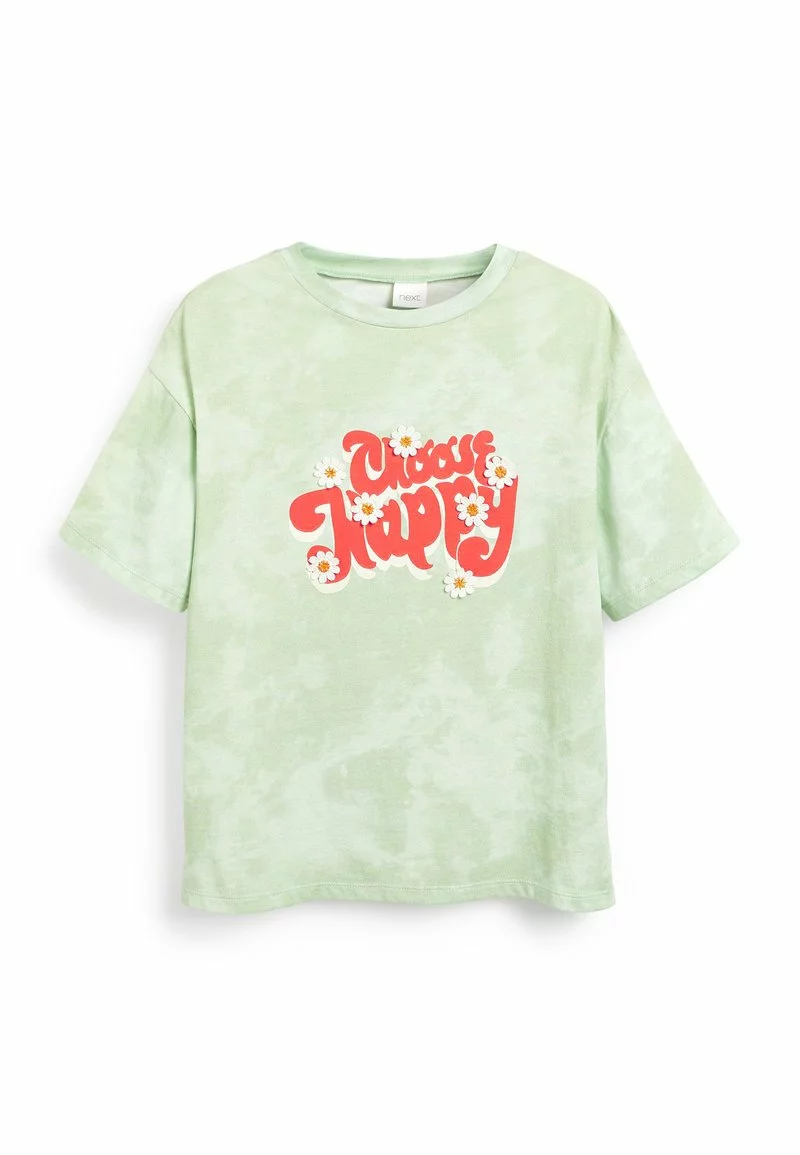 Next Kinder TIE DYE HAPPY DAISY GRAPHIC SHORT SLEEVE - T-Shirt Print - Green 5 Next Kinder TIE DYE HAPPY DAISY GRAPHIC SHORT SLEEVE - T-Shirt Print - Green – Bild 5