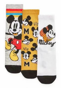 Next 3 PACK - Socken - Grey Yellow Mickey Mouse | Kinder