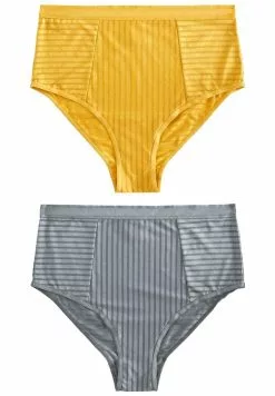 Next Damen STRIPE HIGH WAIST TWO PACK - Slip - Yellow