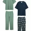 Next Damen 2 PACK - Pyjama - Navy Blue Floral Green