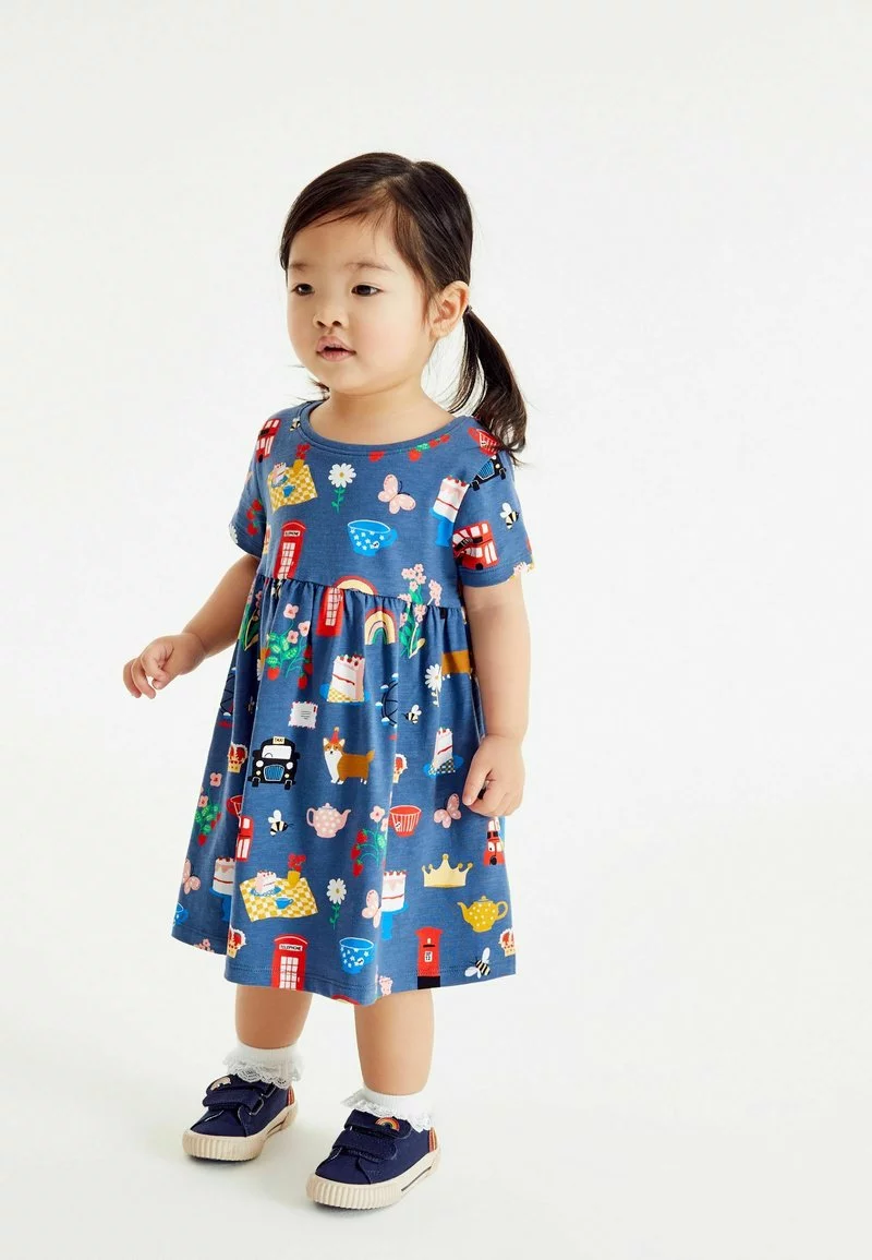 Next Kinder Jerseykleid - Blue London Jubilee 1 Next Kinder Jerseykleid - Blue London Jubilee