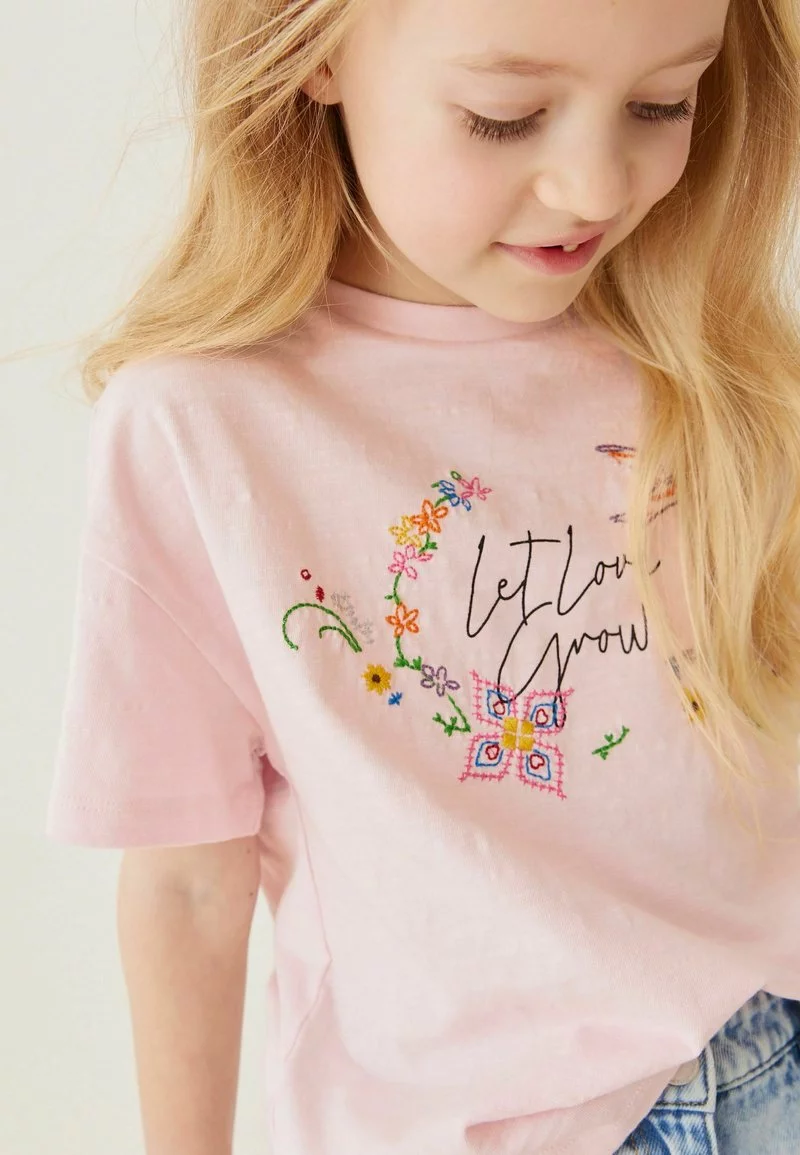Next Kinder LET LOVE GROW EMBROIDERY - T-Shirt Print - Pink 2 Next Kinder LET LOVE GROW EMBROIDERY - T-Shirt Print - Pink – Bild 2