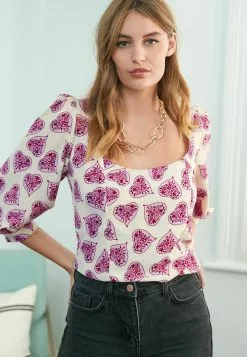 Next Damen Bluse - Off-white