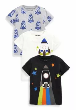 Next 3 PACK - T-Shirt Print - White | Kinder