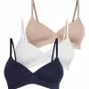 Next Damen DAISY LIGHT PAD NON WIRE COTTON BLEND BRAS 3 PACK - Bügel BH - Blue