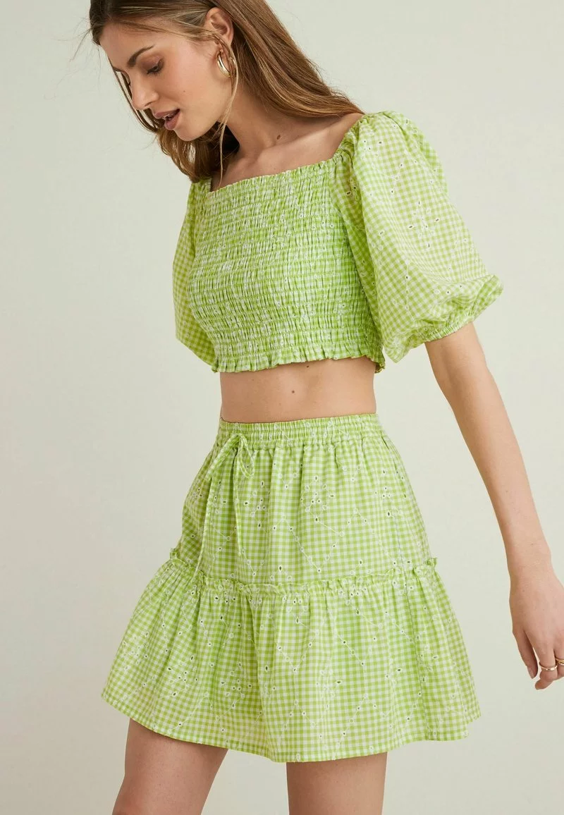 Next Damen A-Linien-Rock - Green Floral 1 Next Damen A-Linien-Rock - Green Floral