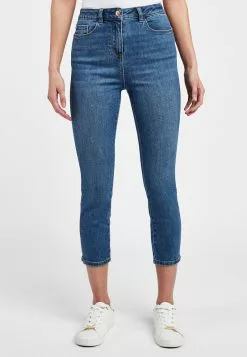 Next Damen Jeans Skinny Fit - Mottled Blue