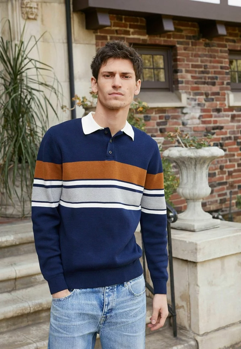 Next Herren COLOURBLOCK RUGBY - Strickpullover - Navy 2 Next Herren COLOURBLOCK RUGBY - Strickpullover - Navy – Bild 2