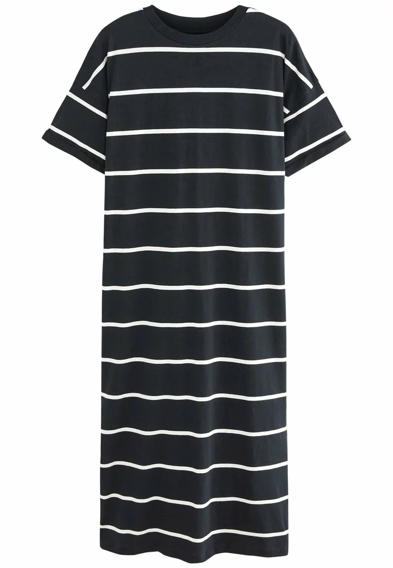 Next Damen SHORT SLEEVE - Jerseykleid - Black White Stripe 5 Next Damen SHORT SLEEVE - Jerseykleid - Black White Stripe – Bild 5