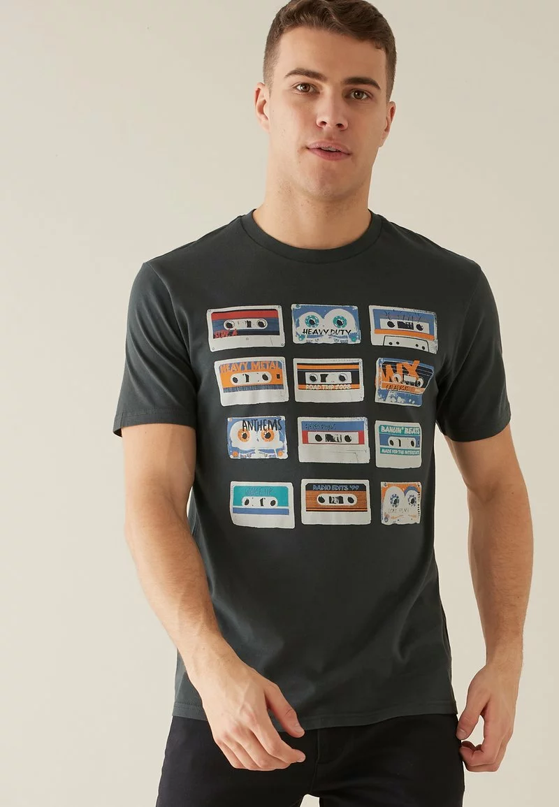 Next Herren 3 PACK - T-Shirt Print - Mottled Black 3 Next Herren 3 PACK - T-Shirt Print - Mottled Black – Bild 3