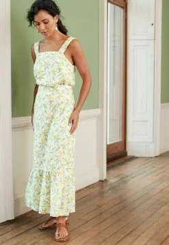 Next Damen Maxirock - Morris Co Lemon Tree Print White Lemon