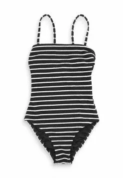 Next Damen CRINKLE STRAPLESS - Badeanzug - White/black -Next Großes Kaufhaus 9b1df01eebf64967ac468310bbee7303