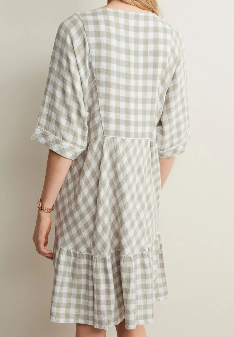Next Damen KAFTAN - Freizeitkleid - Sage Green Gingham 2 Next Damen KAFTAN - Freizeitkleid - Sage Green Gingham – Bild 2
