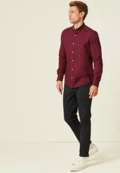 Next Herren LONG SLEEVE OXFORD - Hemd - Dark Purple