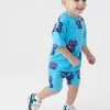 Next Kinder ALL OVER PRINTED SET - Shorts - Turquoise Blue