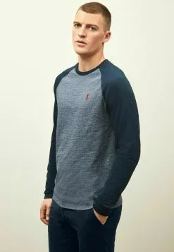 Next Herren LONG SLEEVE - Langarmshirt - Blue