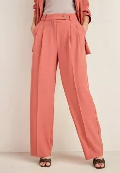 Next Damen PLEATED FRONT WIDE LEG - Stoffhose - Pink