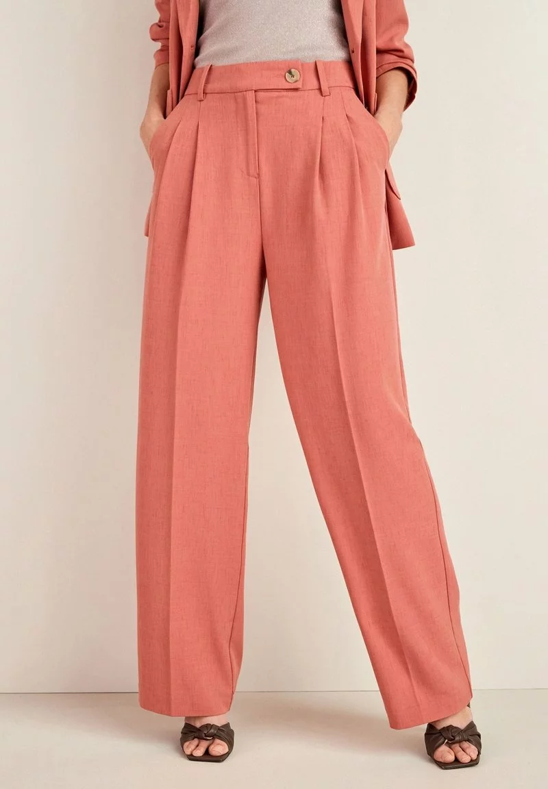 Next Damen PLEATED FRONT WIDE LEG - Stoffhose - Pink 1 Next Damen PLEATED FRONT WIDE LEG - Stoffhose - Pink