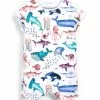 Next Kinder SINGLE - Jumpsuit - Blue White Sealife Print