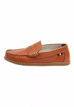 Next Kinder TAN LEATHER PENNY LOAFERS (OLDER) - Slipper - Brown